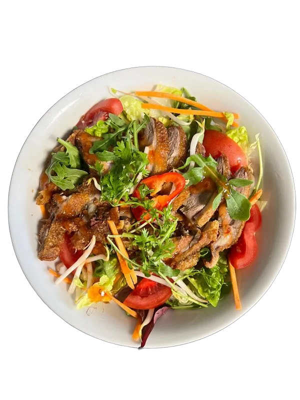 Bún Trộn – Reisnudelsalat mit knuspriger Ente